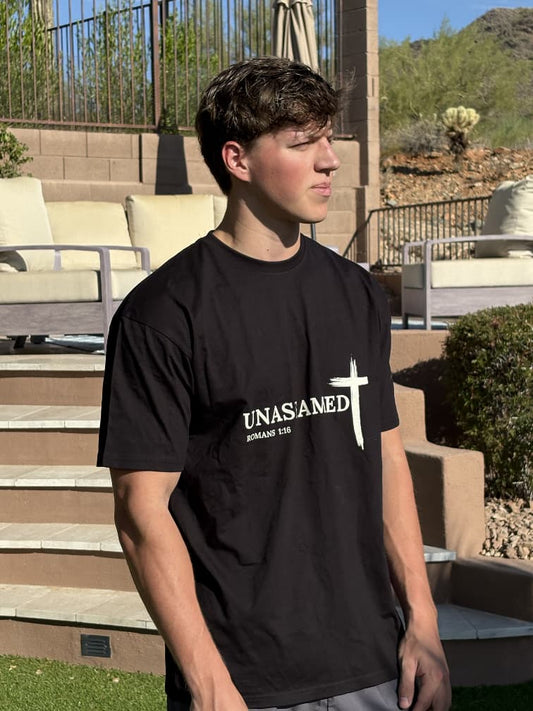 Unashamed of the Gospel Men’s premium heavyweight tee