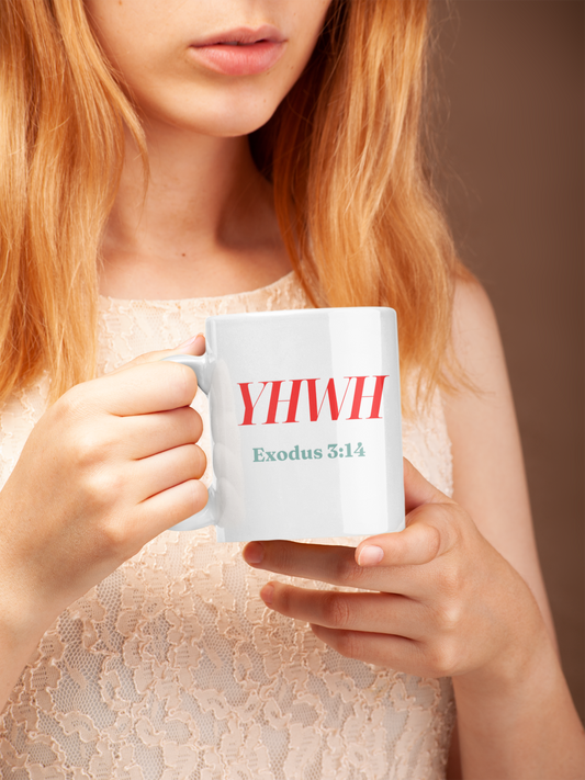 YHWH White glossy mug