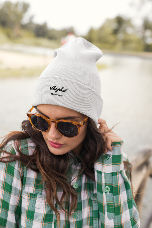 Matthew 5:13-16 Stay Lit! Embroidered Beanie