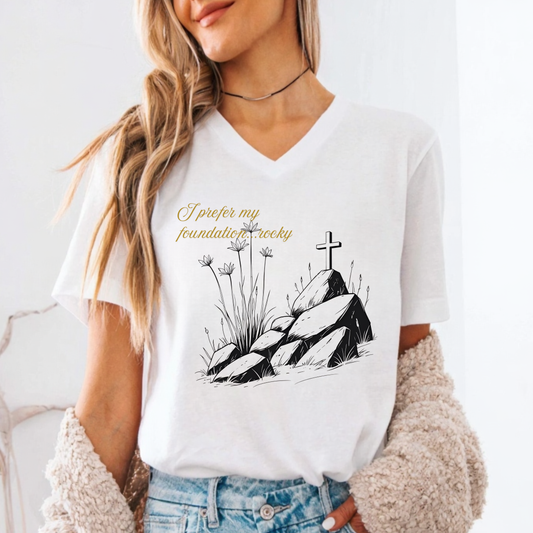 Unisex Short Sleeve V-Neck T-Shirt