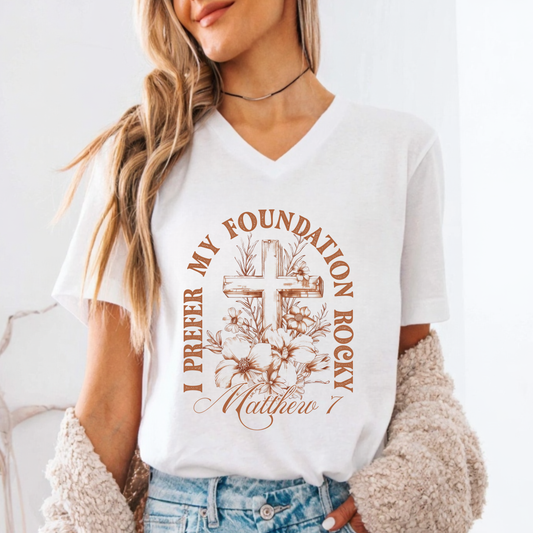 Unisex Short Sleeve V-Neck T-Shirt