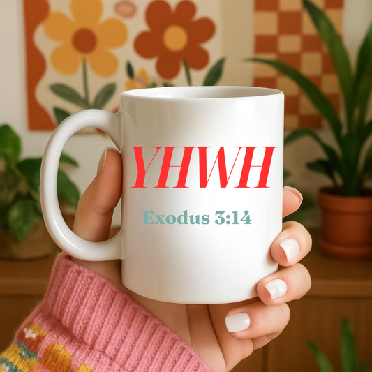 YHWH White glossy mug