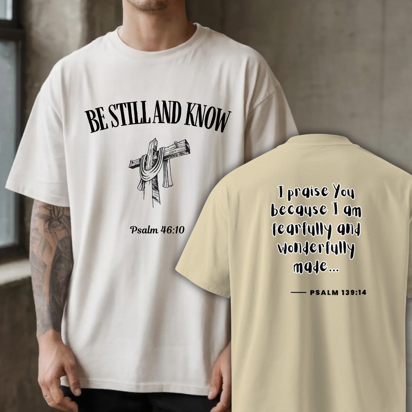 Unisex organic oversized high neck t-shirt